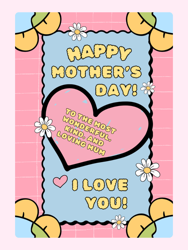 I Love You Mum Cake Card
