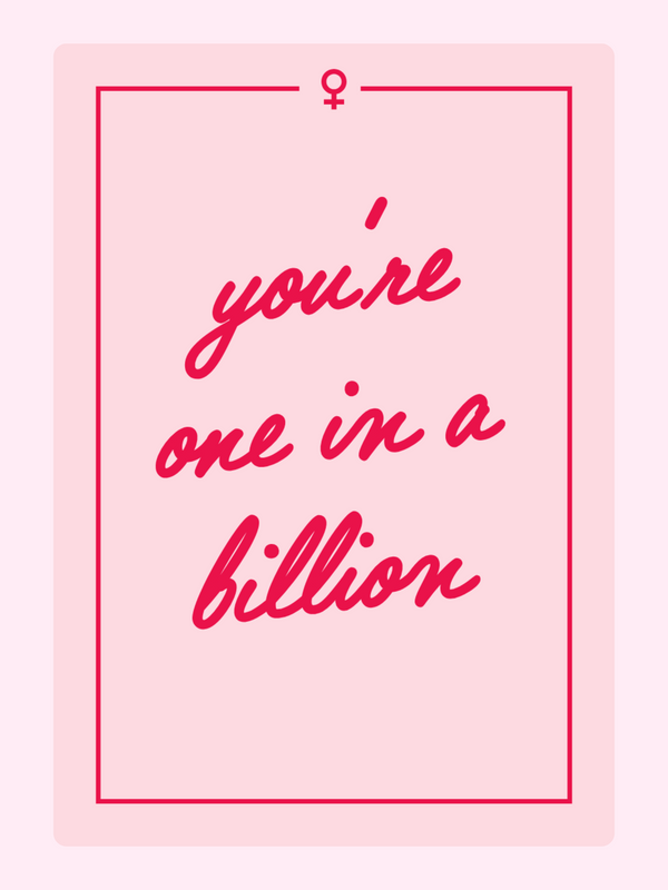 Card with You're one in a billion message (8_3c9141eb-7139)