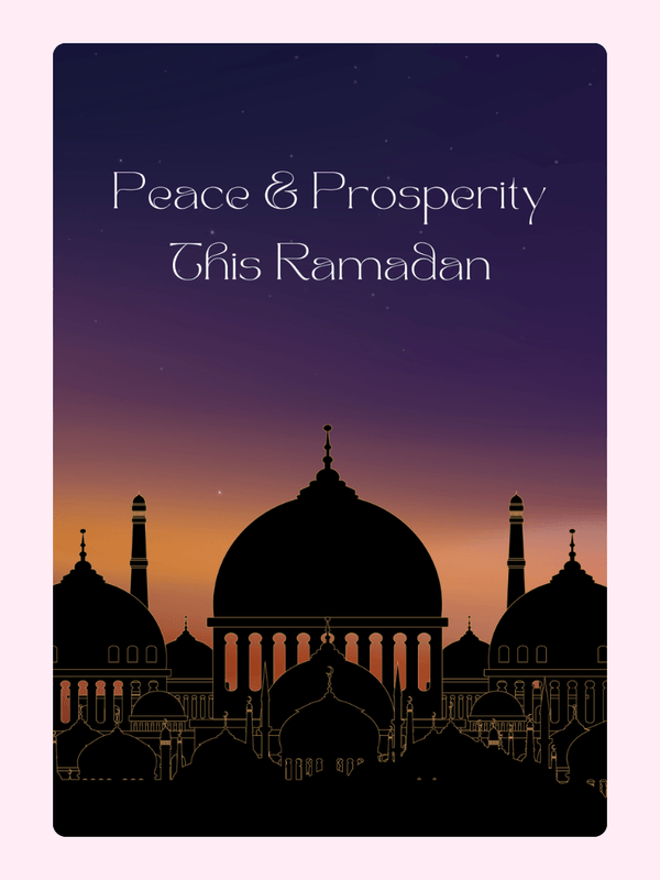 Wishing You A Blessed Ramadan Cake Card
