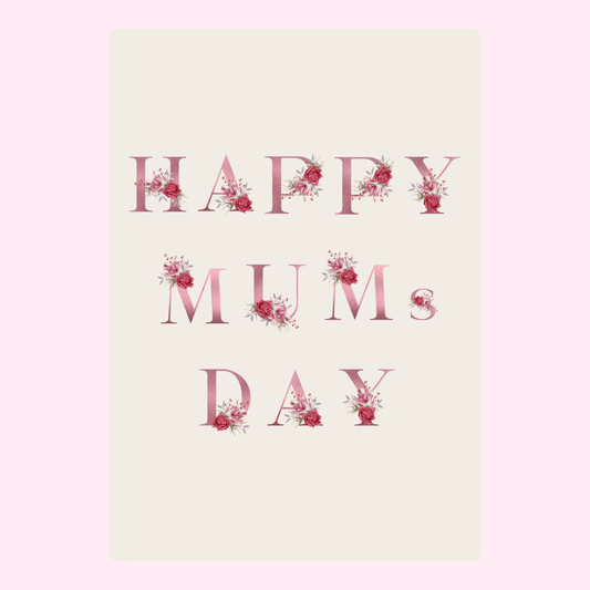 Happy Mum's Day card with floral design