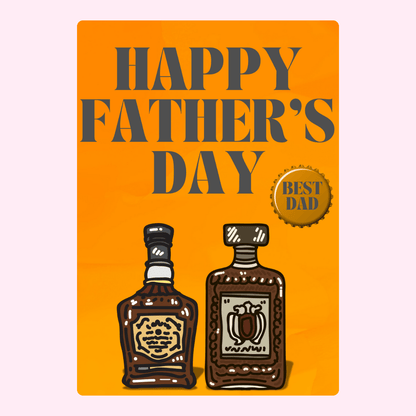 Father's Day card with whiskey bottles, Best Dad - 8_6a75a050