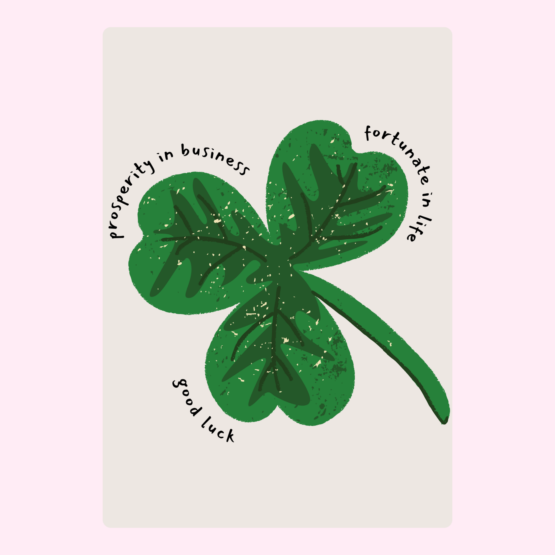 Lucky clover card for business & life, 8_70ec7ce3