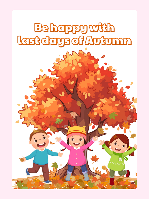 Last Days Of Autumn Cake Card