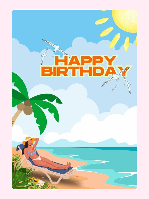 Birds Cake Card, birthday