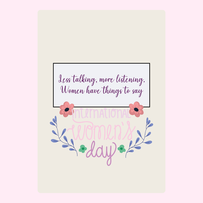International Women's Day image with empowering quote