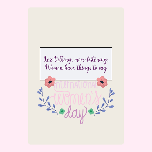 International Women's Day image with empowering quote