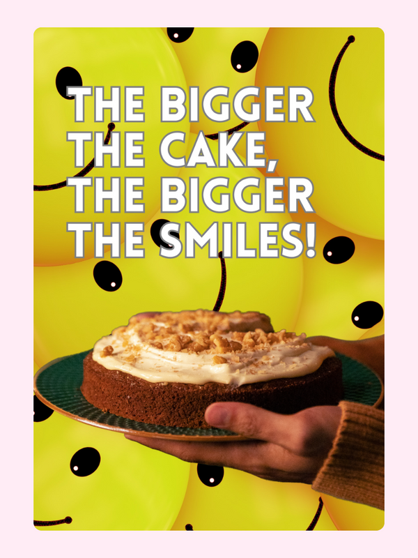 The Bigger The Cake Cake Card, birthday