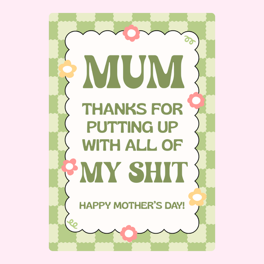 Mother's Day card for Mum with funny quote