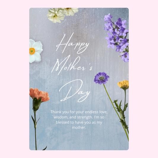 Mother's Day card with flowers