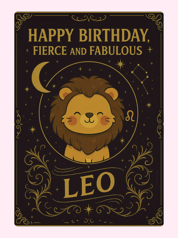 Fierce And Fabulous Cake Card, birthday
