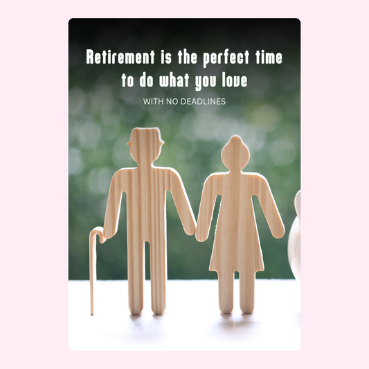 Retirement couple holding hands, do what you love