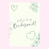 Be My Bridesmaid cake cards