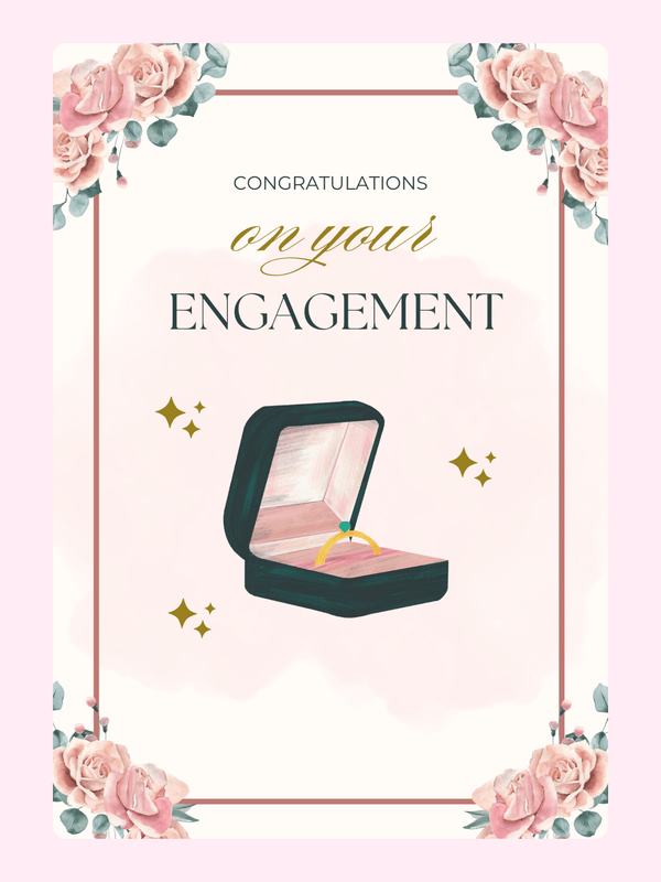On Your Engagement II Cake Card