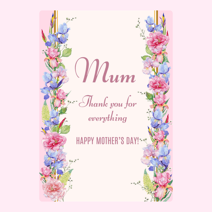 Mother's Day card for Mum with flowers