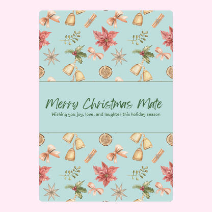 Christmas card with Merry Christmas Mate message