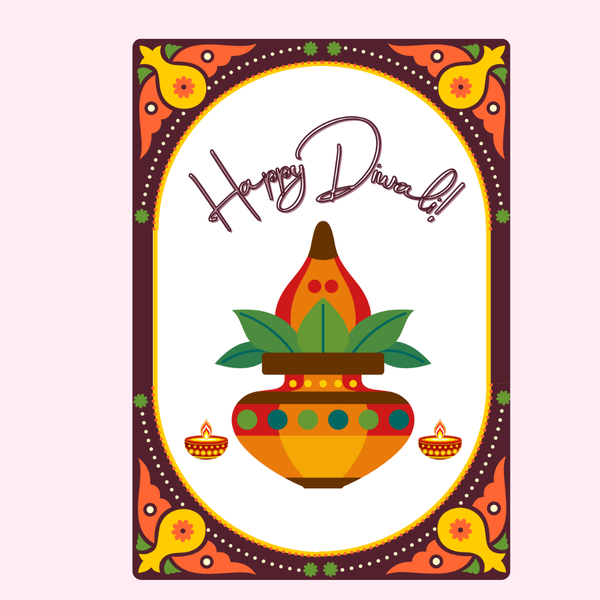 Happy Diwali Vase