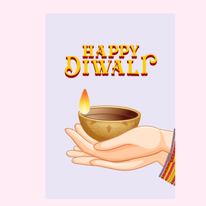 Happy Diwali Cup Candle