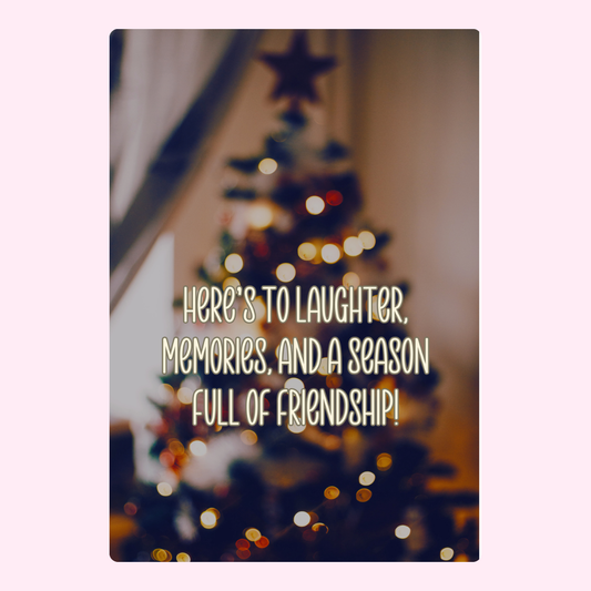 Christmas tree with festive message