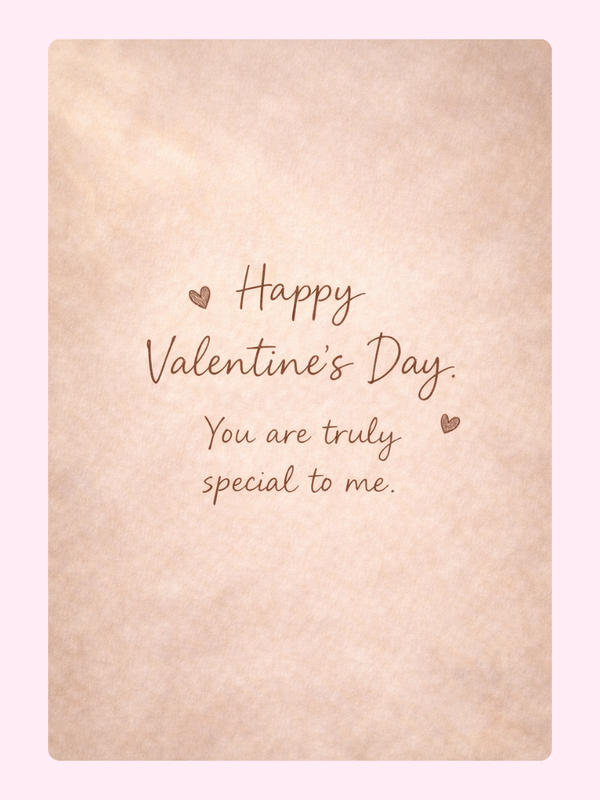 You Are Truly Special To Me Cake Card, Valentine's Day