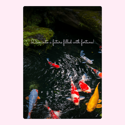 Koi fish swimming, Dive into a future filled with fortune!