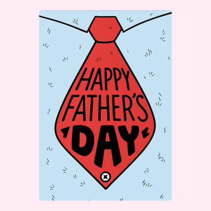 Happy Father's Day card with red tie (9_5a88da7a)