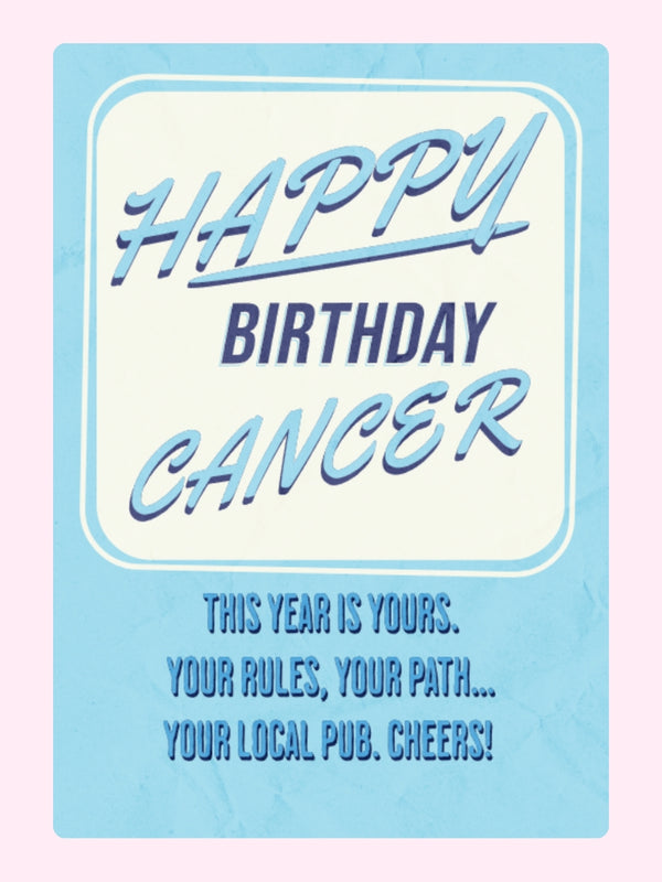 Birthday Cheers For Cancer Cake Card