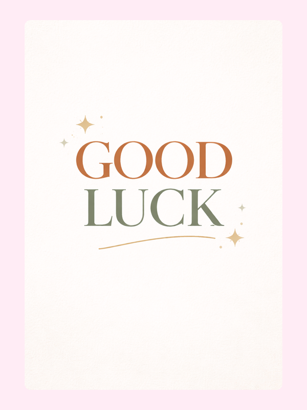 Elegant Good Luck Cake Card