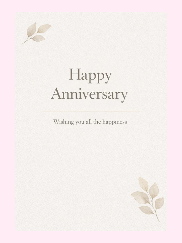 Wishing You All The Happiness Anniversary Cake Card letterbox cake card with freshly baked cake slices
