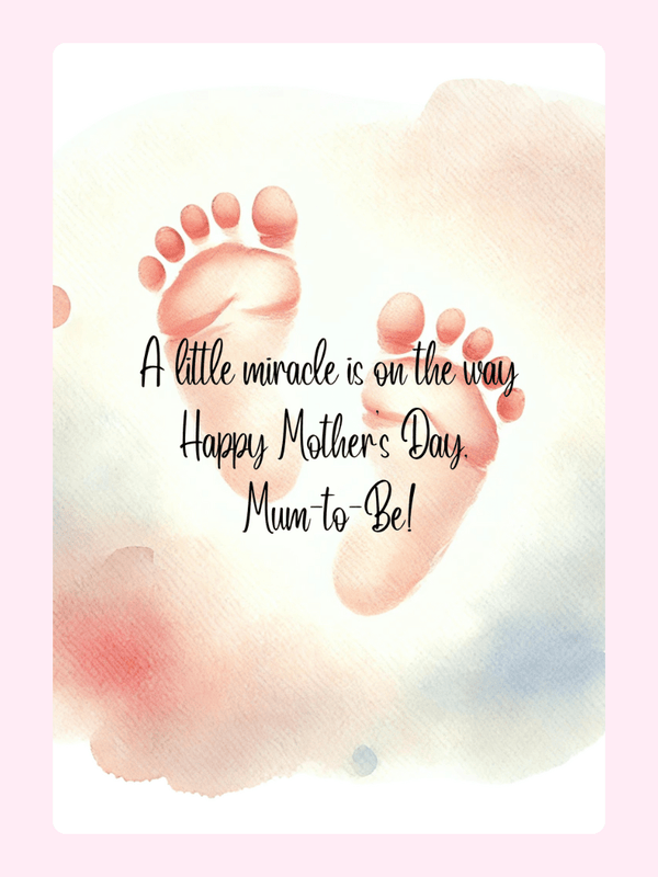 A Little Miracle Mum To Be Cake Card