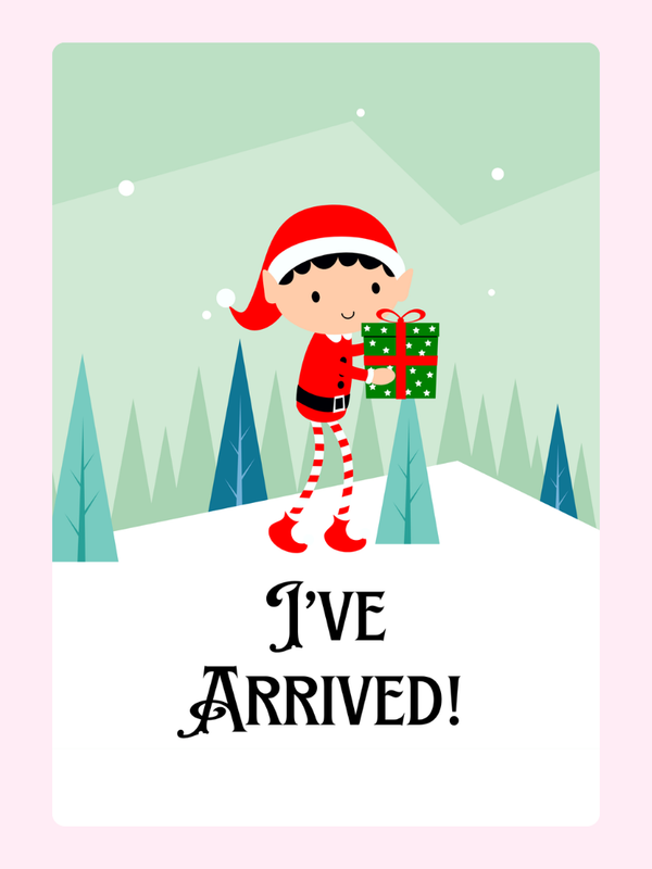 I've Arrived! Cake Card, Christmas