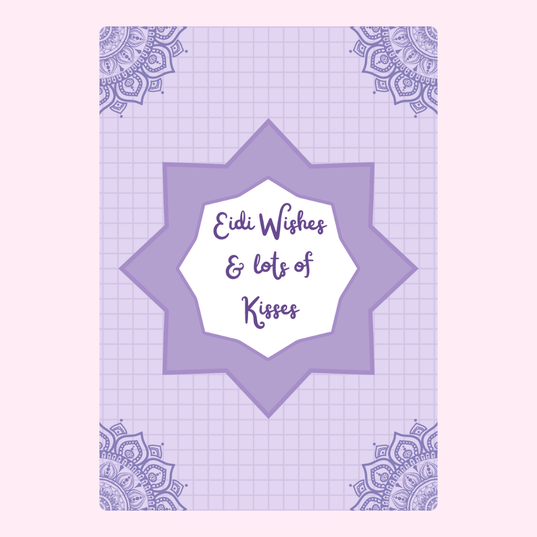 Eidi Wishes card with mandala design