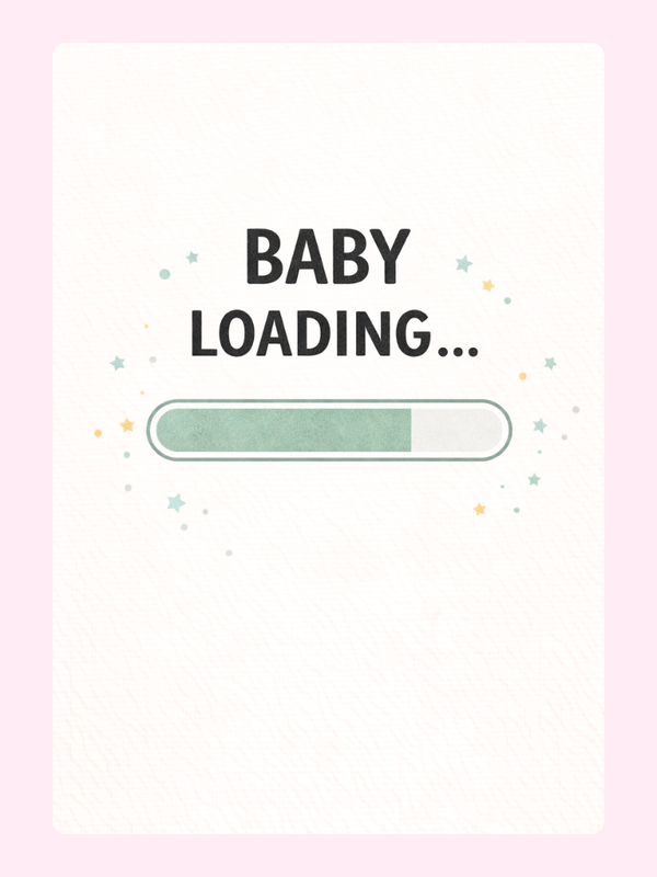 Baby Loading Pregnancy Cake Card