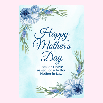 Happy Mother's Day card for Mother-in-Law with floral design