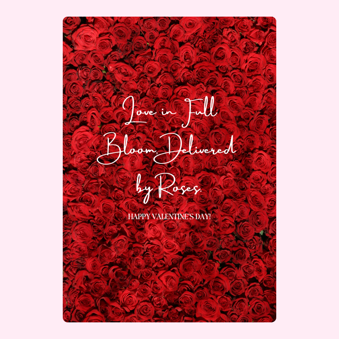 Love in Full Bloom, Delivered by Roses