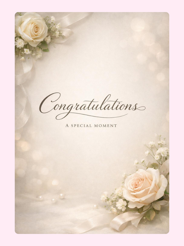 A Special Moment Congratulations Cake Card
