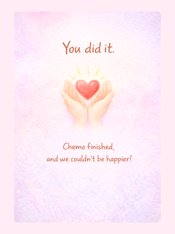 You Did It Chemo Finished Cake Card