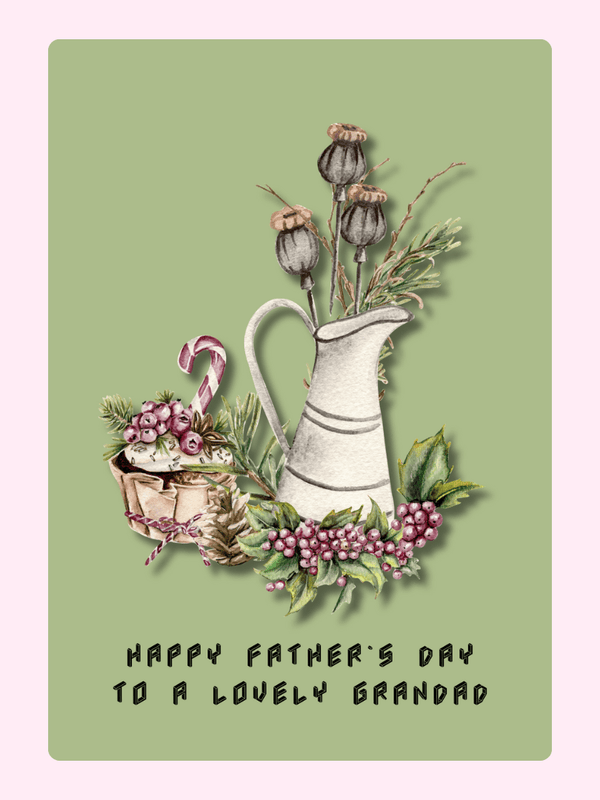 To A Lovely Grandad Cake Card, for grandparents
