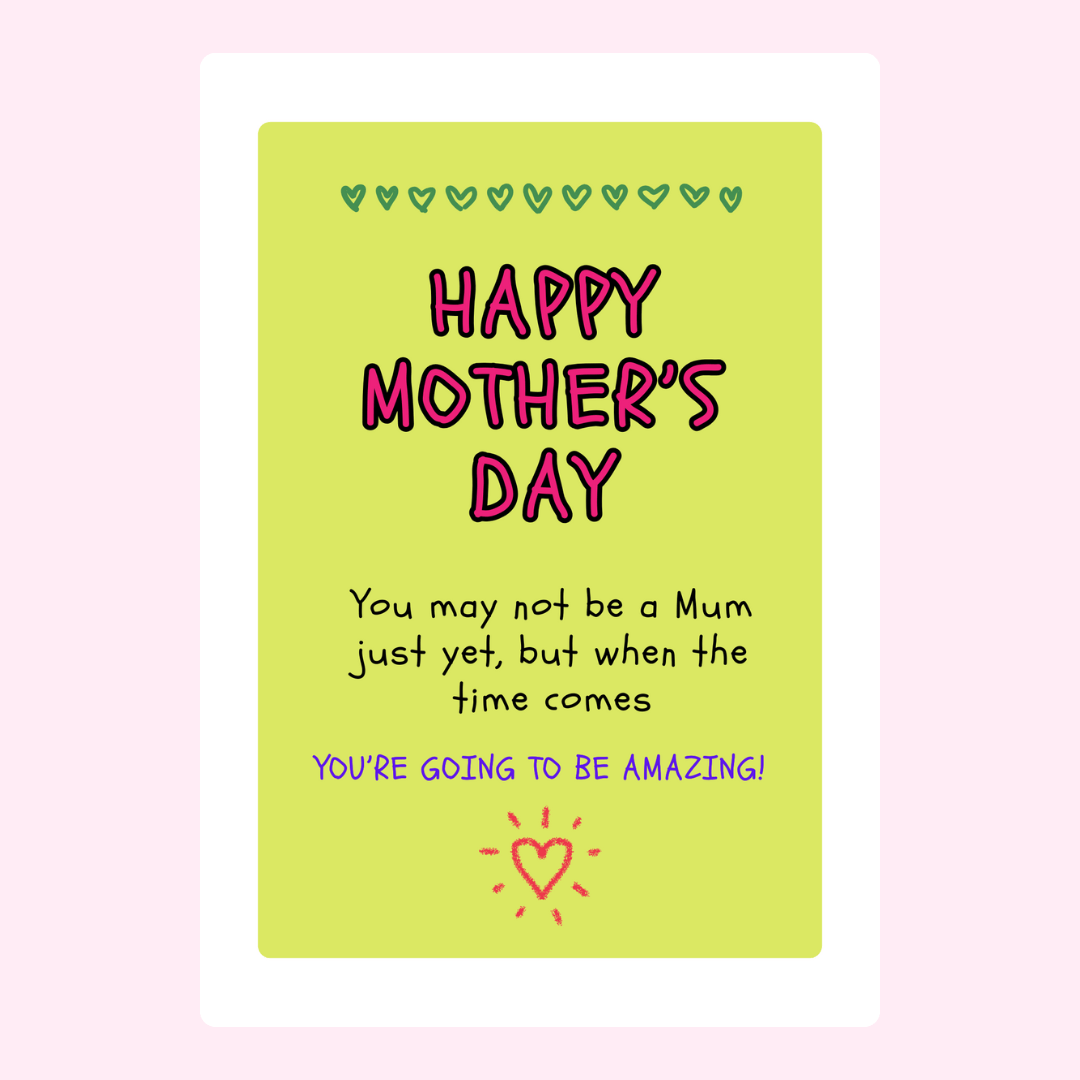 Mother's Day card with Happy Mother's Day message.