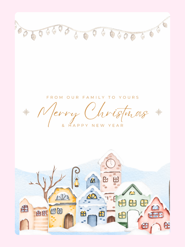 Merry Christmas & Happy New Year Cake Card