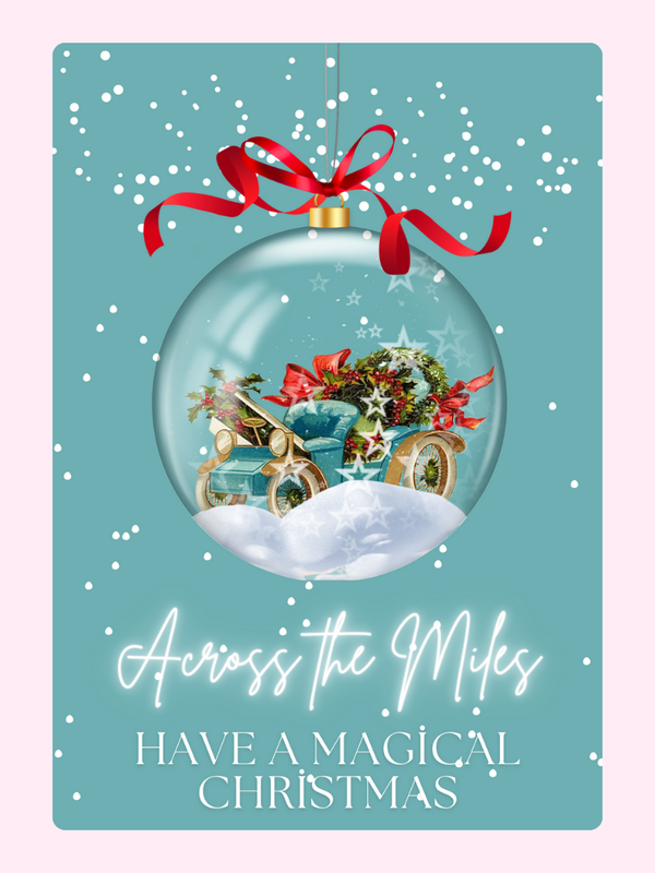 Across The Miles Christmas Bauble Cake Card