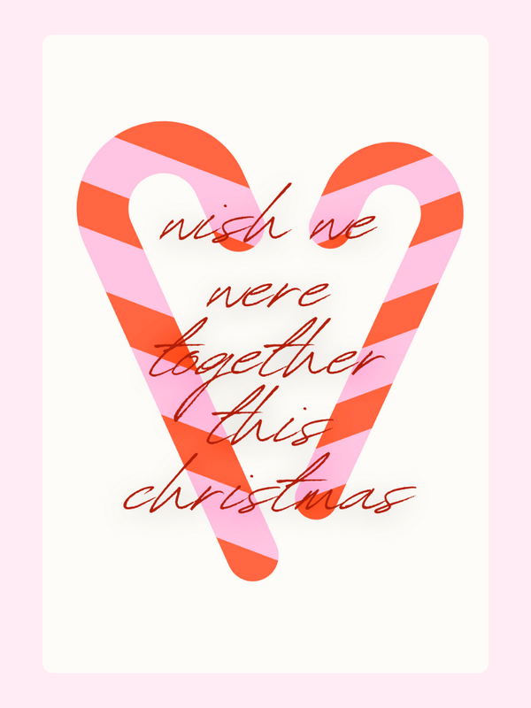 Candy Canes Cake Card, thinking of you