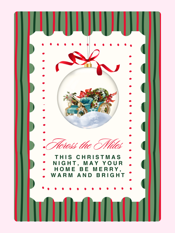 Merry, Warm, & Bright Cake Card, thinking of you