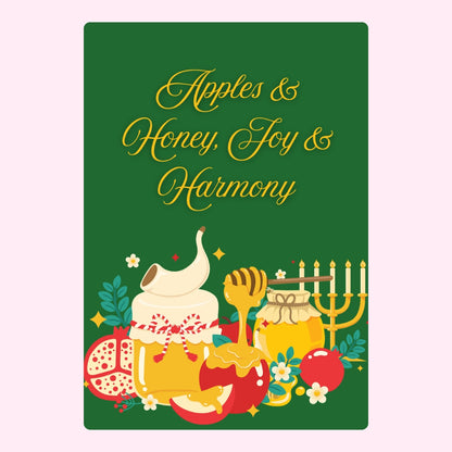 Apples and honey festive design.