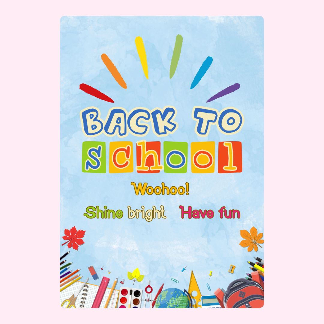 Back to School colourful design with crayons.