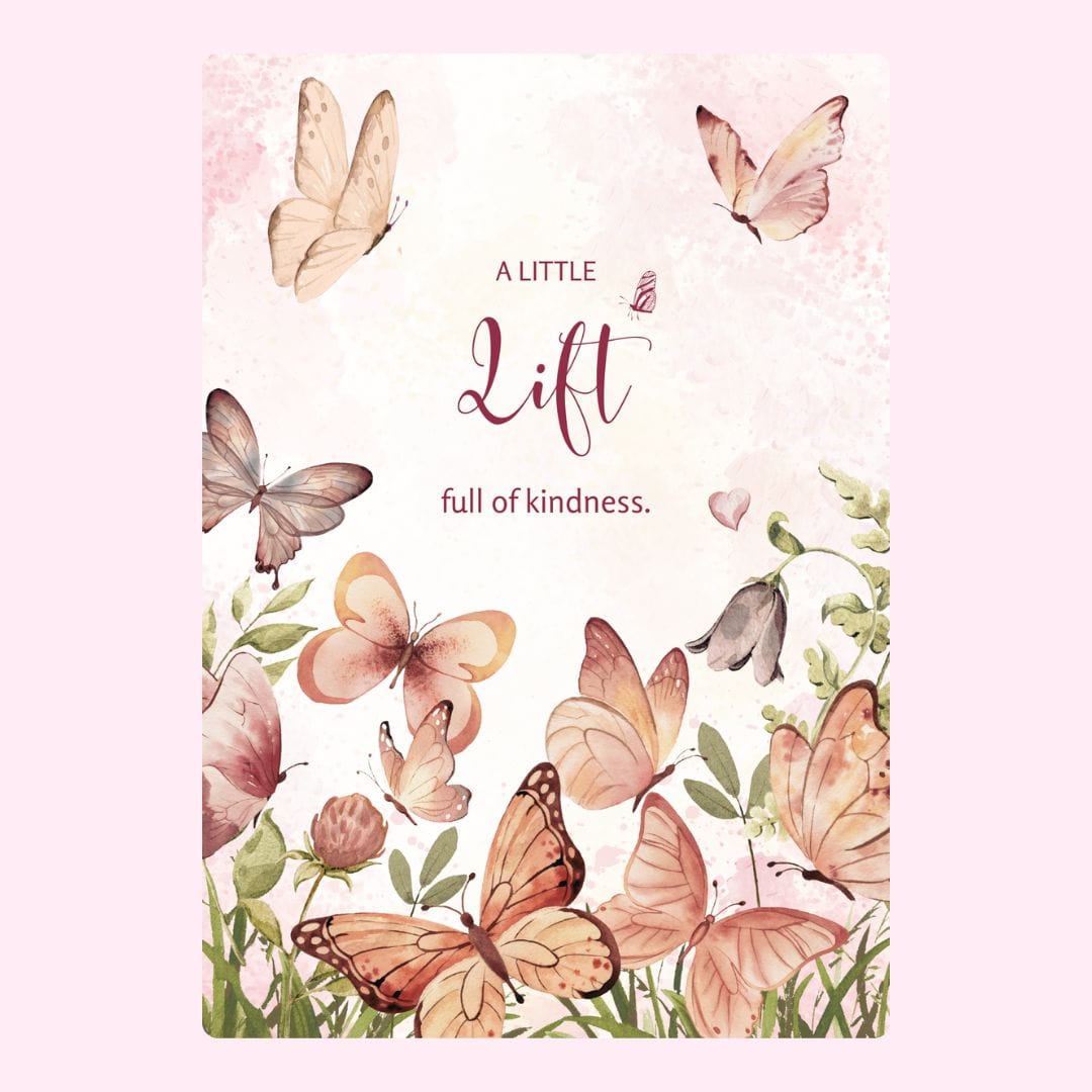 Butterflies with kindness message.
