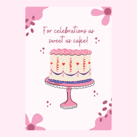 Sweet cake illustration for celebrations.