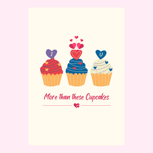 I Love You cupcakes design