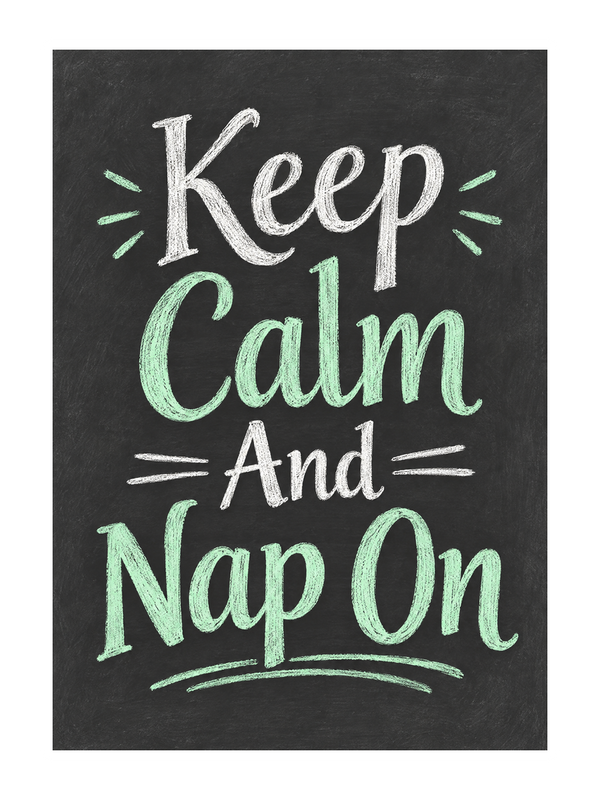 Keep Calm And Nap On Get Well Soon cake card by MailBakes, chalkboard with Keep Calm And Nap On text