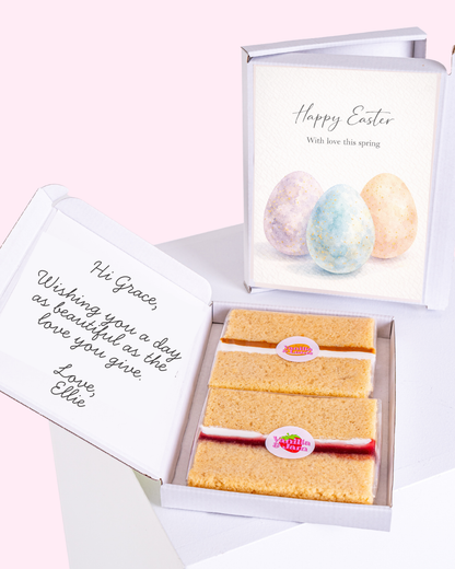 "Happy Easter with love this spring" message, including a personal note inside.