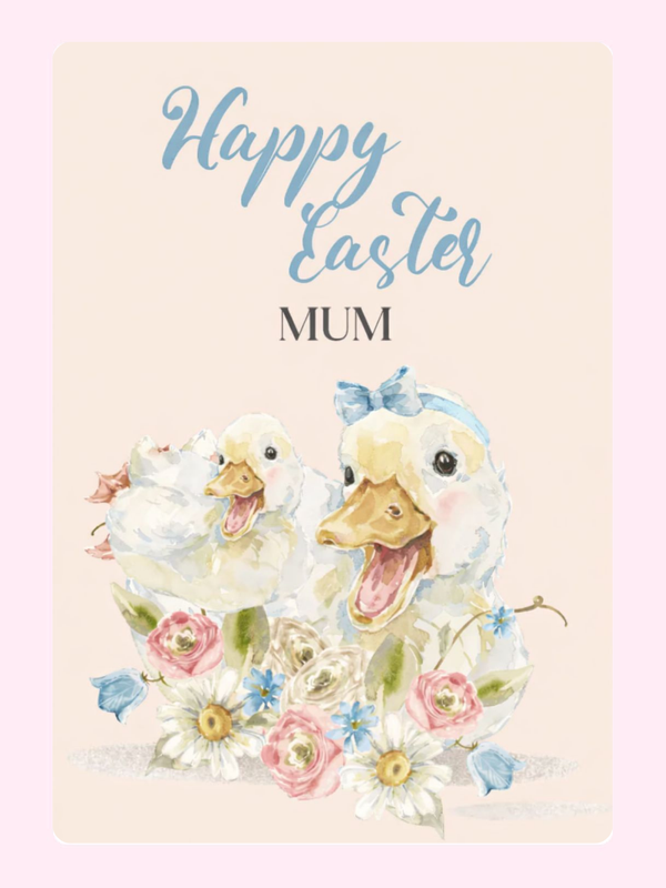 Easter Ducks Cake Card